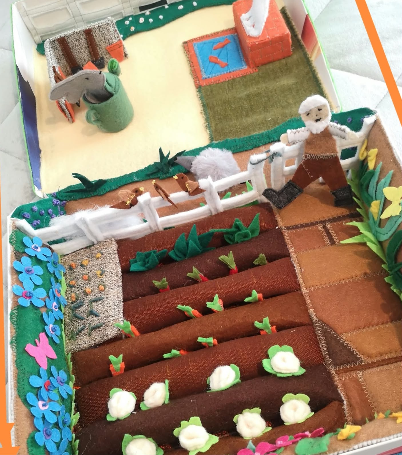 Handmade sensory educational story piece