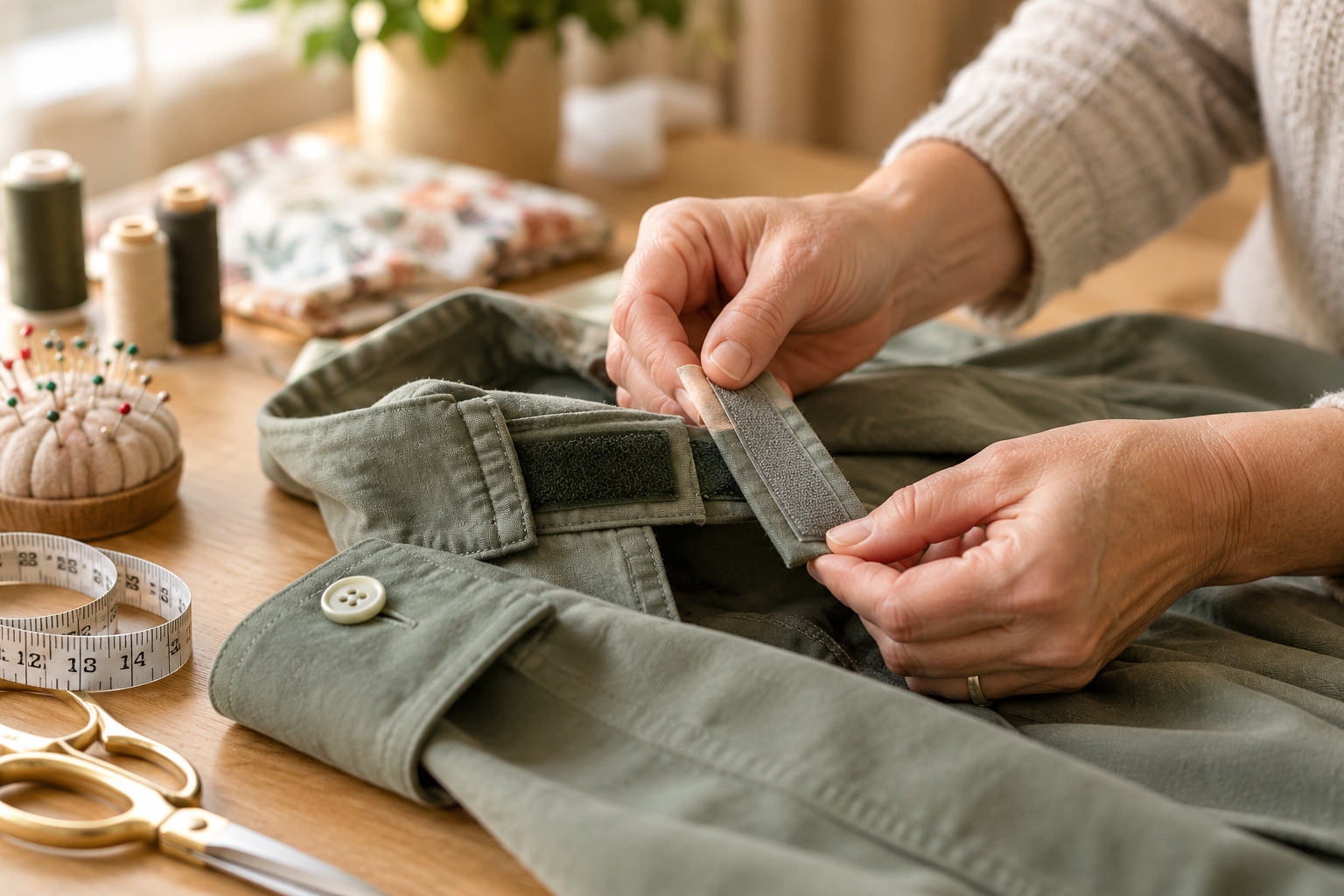Illustrative adaptive clothing alteration